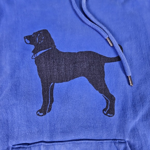 The Black Dog Hoodie Mens XS Blue Legacy Collection Dog Graphic Pullover Sweater - Picture 3 of 10